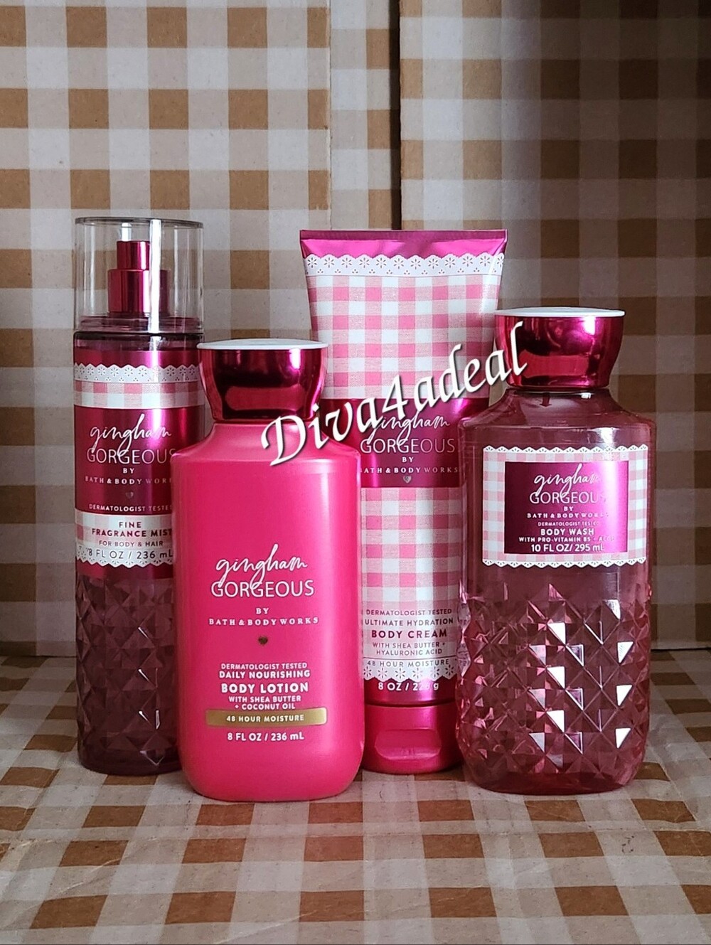 Bath & Body Works GINGHAM GORGEOUS 3.4 FL OZ EDP + 5PC Collection Set Bundle - Picture 6 of 7